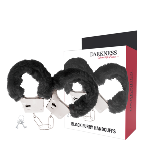 Darkness Bondage Handboeien van zwart metaal met ketting Darkness Bondage Handboeien van zwart metaal met ketting - Afbeelding 1
