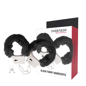 Darkness Bondage Handschellen aus schwarzem Metall mit Kette