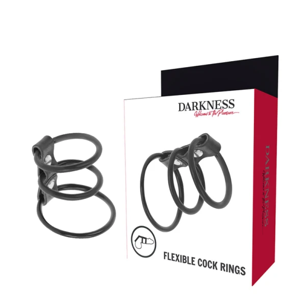 img_142914_340c5a5408ae97b416ea3c3edfac1961_1.png Darkness Bondage Penisring-Set van 3 flexibele ringen