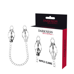 Darkness Bondage Nippelklemmen van metaal met ketting Darkness Bondage Nippelklemmen van metaal met ketting - Afbeelding 1