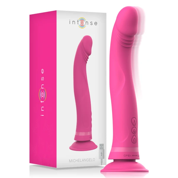Intense High Tech Michelangelo Silikon-Vibrator met Zuignap, Roze