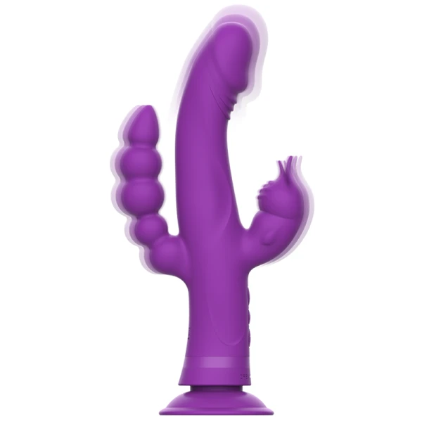 Intense High Tech Casanova Rabbit Vibrator with 3 Motors, purple