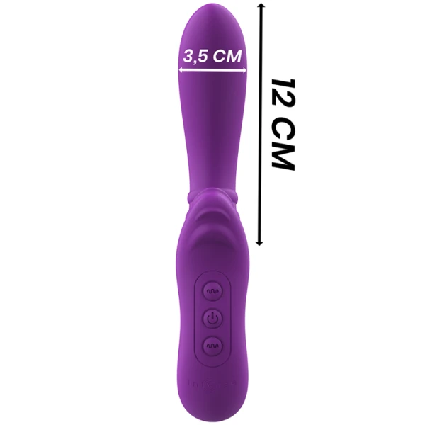 Intense High Tech Harry Flexibele Vibrator met Clitorisstimulator, paars