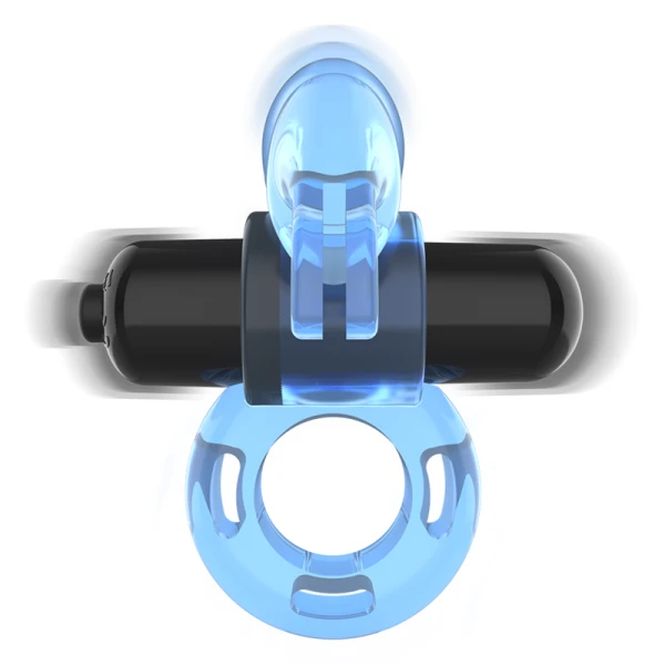 Intense FOR HIM Vibratie-ring Rabbit Ring blauw