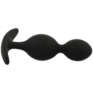 Black&silver Orson Plug Silicone Anaalplug met 2 Golven Black&silver Orson Plug Silicone Anaalplug met 2 Golven - Afbeelding 3