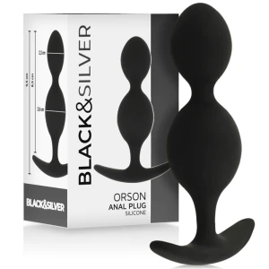 Black&silver Orson Plug Silicone Anaalplug met 2 Golven