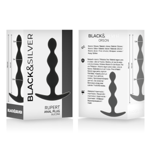Black&silver Analkralketting Rupert van siliconen 10,5 cm Black&silver Analkralketting Rupert van siliconen 10,5 cm - Afbeelding 5