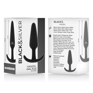Black&silver siliconen anaalplug Hansel met klein handvat Black&silver siliconen anaalplug Hansel met klein handvat - Afbeelding 5
