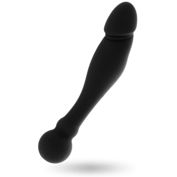 Black&silver Karl G-punt-dildo van siliconen