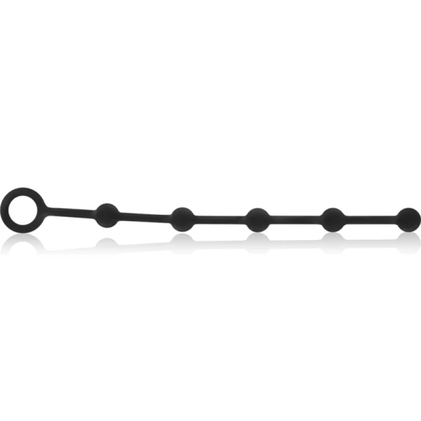 Black&silver Korg Beads Analkugeln aus Silikon für Einsteiger