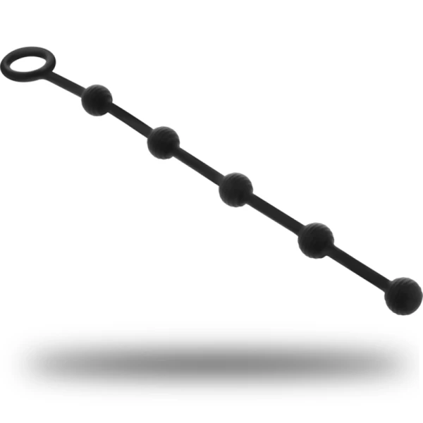 Black&silver Korg Beads Analkugeln aus Silikon für Einsteiger