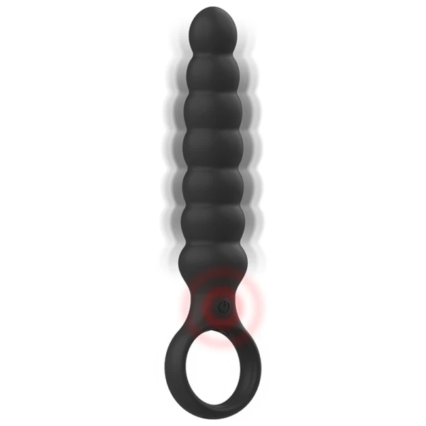 Black&silver Bob Anale vibrator van siliconen met 10 standen