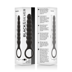 Black&silver Bob Anale vibrator van siliconen met 10 standen Black&silver Bob Anale vibrator van siliconen met 10 standen - Afbeelding 5