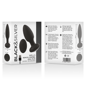 Black&silver Anale Vibrator Wells Plug Silicon Rotator met Afstandsbediening Black&silver Anale Vibrator Wells Plug Silicon Rotator met Afstandsbediening - Afbeelding 5