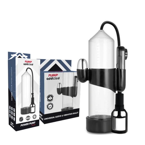 Pump Addicted Transparante Vibrator RX7 Penispomp