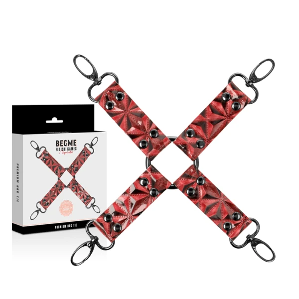 Begme RED Edition vegan leren varkensstropdas met neopreen voering
