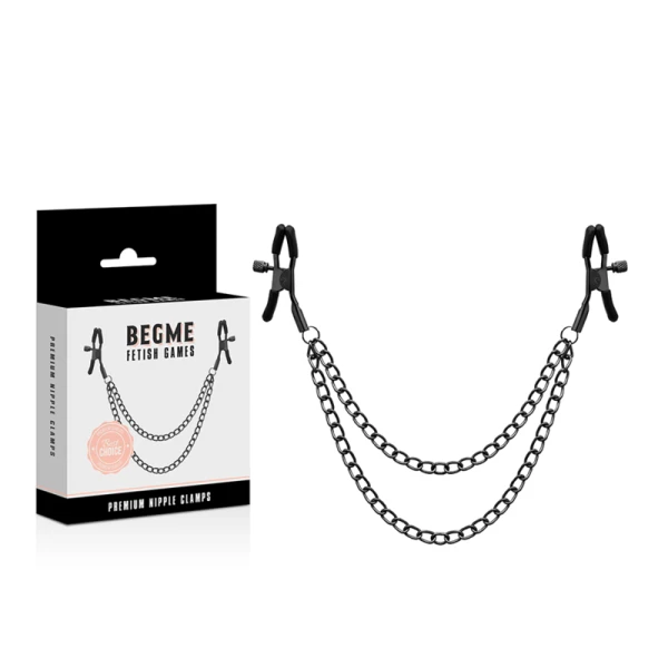 Begme RED Edition Nippelklemmen met ketting, nikkelvrij Begme RED Edition Nippelklemmen met ketting, nikkelvrij