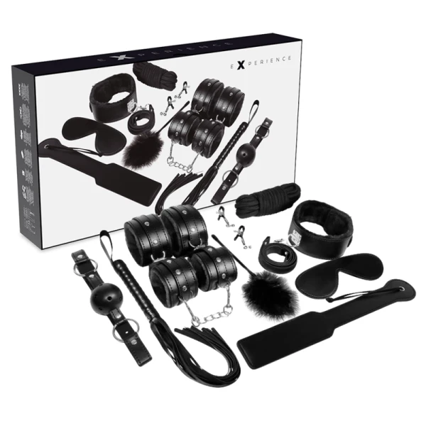 Experience BDSM-fetisjkit Zwarte serie 11-delig
