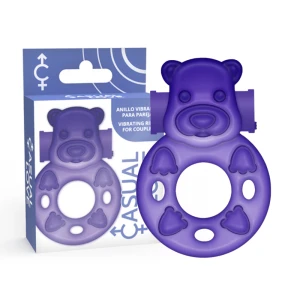 Casual Love Lilac Bunny Vibrator Penisring met Clitorisstimulator paars