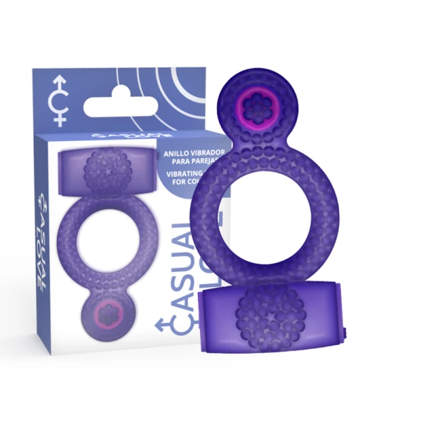 Casual Love Dubbele Penisring met Trilkogel Paars