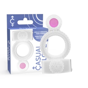 Casual Love Dubbele Penisring met Vibratiebal transparant