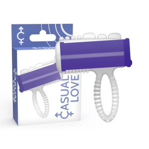 Casual Love Ring Vibrator Lilac Tongue – Vinger- en tongvibrator