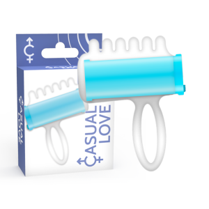 Casual Love Finger Vibrator met Bellenstructuur blauw Casual Love Finger Vibrator met Bellenstructuur blauw - Afbeelding 1
