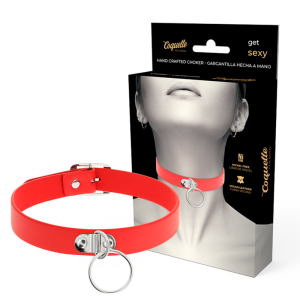 Coquette Accessories Fetish-halsketting Desire van veganistisch leer, rood Coquette Accessories Fetish-halsketting Desire van veganistisch leer, rood - Afbeelding 1