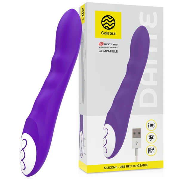 Galatea Dante Violette Vibrator met Watchme-afstandsbediening Galatea Dante Violette Vibrator met Watchme-afstandsbediening