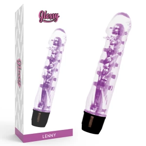 Glossy Jelly-Vibrator Lenny Lila 14 cm