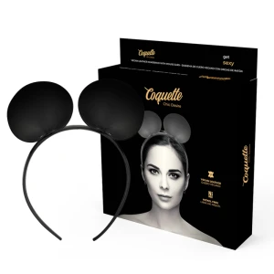 Coquette Accessories Hoofdband met muizenoren van veganistisch leer