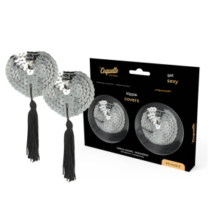 Coquette Accessories Nippelbedekking Chic Desire zilver, zelfklevend Coquette Accessories Nippelbedekking Chic Desire zilver, zelfklevend - Afbeelding 1