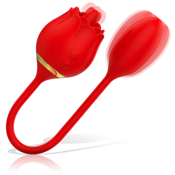 MIA Dubbel Genot-Likopliggvibrator met Trillend Ei, Wenen