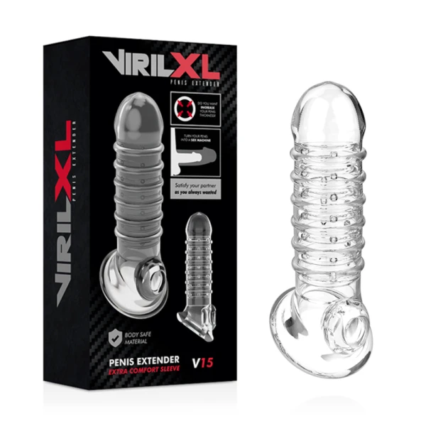 Virilxl Penisverlängerung en Penishuls V15 transparant Virilxl Penisverlängerung en Penishuls V15 transparant