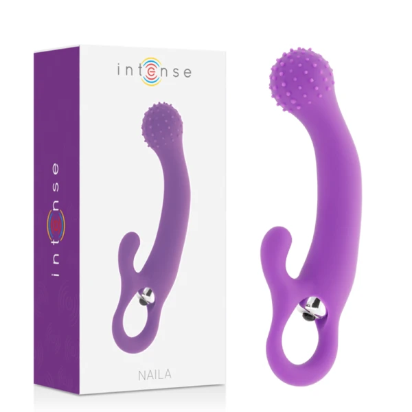 Intense High Tech Naila Siliconen Vibrator met Clitoris Stimulator