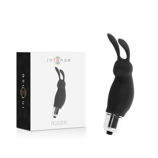 Intense FUN Toys Opgelegde Vibrator Konijn Roger Zwart