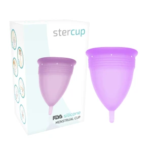 Stercup Menstruatiecup van FDA-siliconen maat L lila