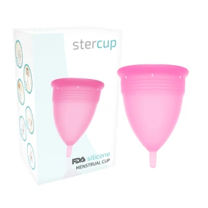 Stercup Menstruatiecup van FDA-siliconen maat L roze
