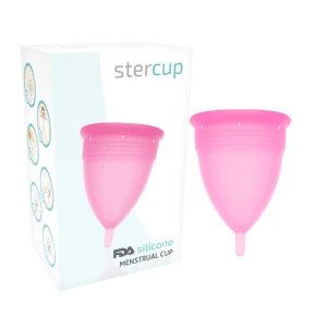 Stercup Menstruatiecup van FDA-siliconen maat S roze