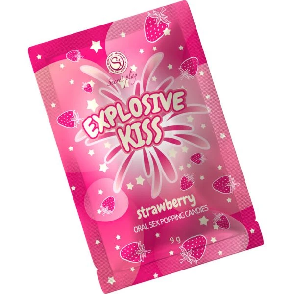 Secretplay Cosmetic Aardbei-Knalbonbons – prikkelende snoepjes voor orale seks