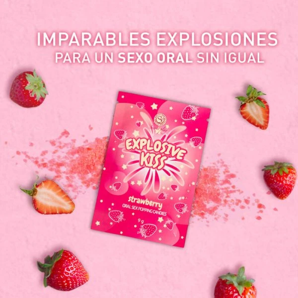 Secretplay Cosmetic Aardbei-Knalbonbons – prikkelende snoepjes voor orale seks