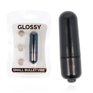 Glossy Small Bullet Vibrator Black, 58 x 18 mm