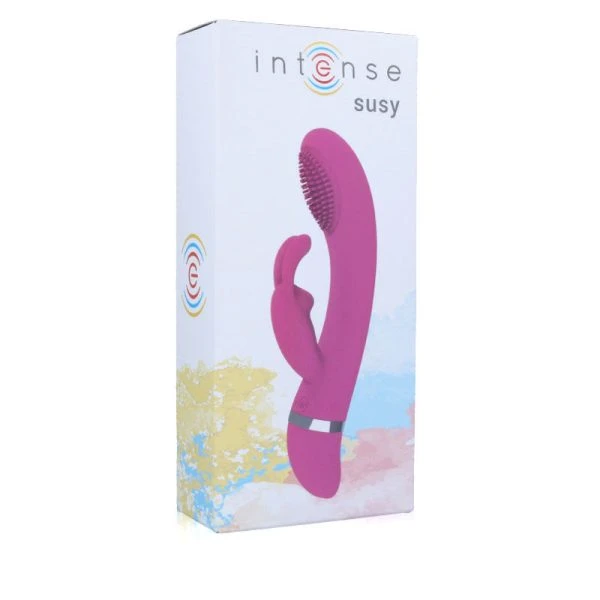 Intense High Tech Susy Oscillerende Rabbit-Vibrator van Siliconen, Roze