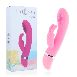 Intense High Tech Susy Oszillierender Rabbit-Vibrator aus Silikon, Rosa