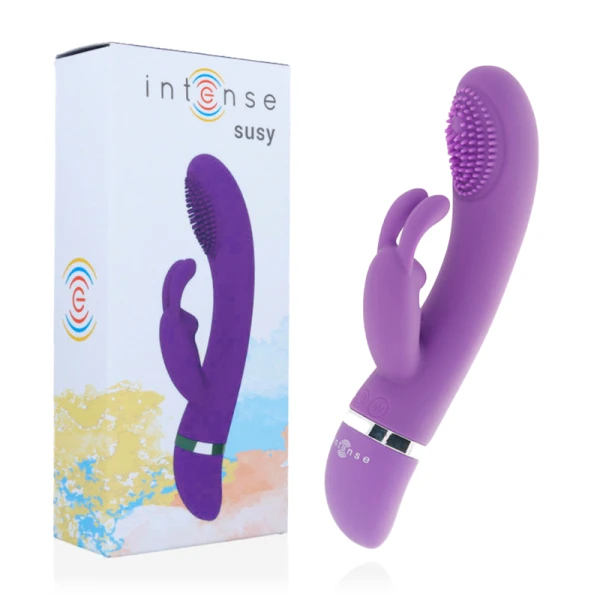 Intense High Tech Susy Rabbitflieder Oszillerende Vibrator met Clitorisstimulator