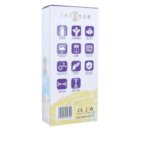 Intense High Tech Leo Vibrator van siliconen met 30 standen, paars