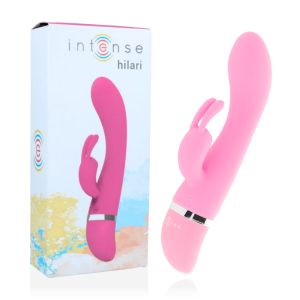 Intense High Tech Hilari Rosa Luxe-Vibrator met Clitorisstimulator van Siliconen Intense High Tech Hilari Rosa Luxe-Vibrator met Clitorisstimulator van Siliconen - Afbeelding 1