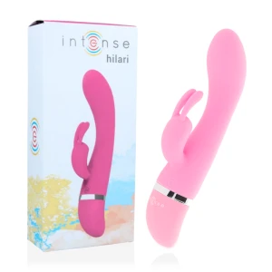 Intense High Tech Hilari Rosa Luxe Vibrator with Silicone Clitoral Stimulator