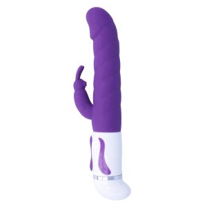 Intense High Tech Bobble Vibrator Rotator met Clitorisstimulator Paars Silicone Intense High Tech Bobble Vibrator Rotator met Clitorisstimulator Paars Silicone - Afbeelding 2