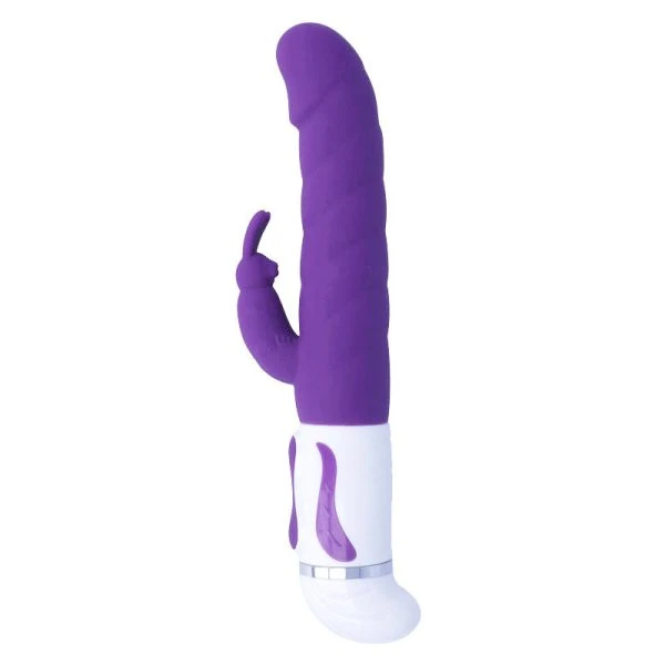 Intense High Tech Bobble Vibrator Rotator met Clitorisstimulator Paars Silicone Intense High Tech Bobble Vibrator Rotator met Clitorisstimulator Paars Silicone